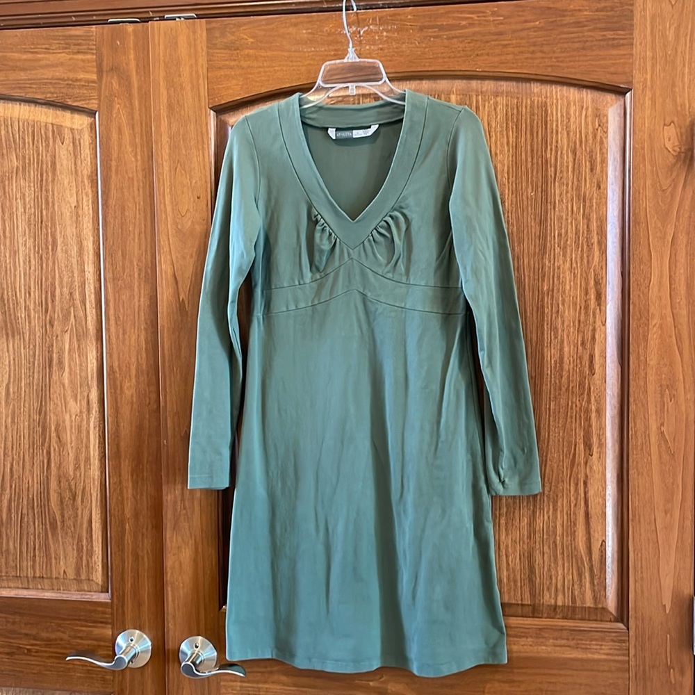 ATHLETA Senorita Babydoll Organic Cotton Athletic Leisure Dress Green Size M